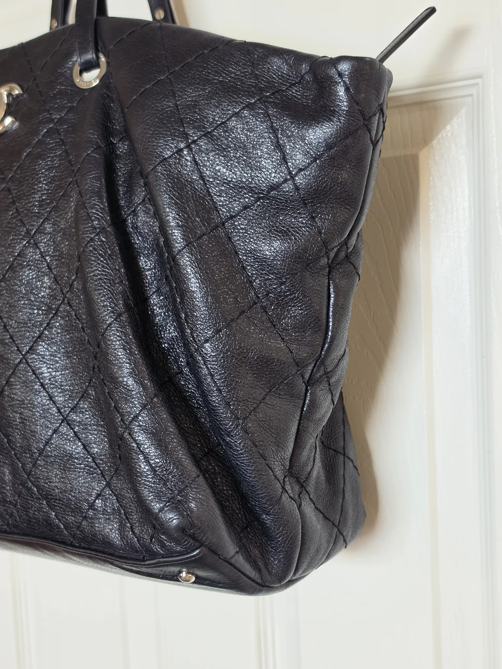 Chanel Black Quilted Leather Extra Large Tote Bag